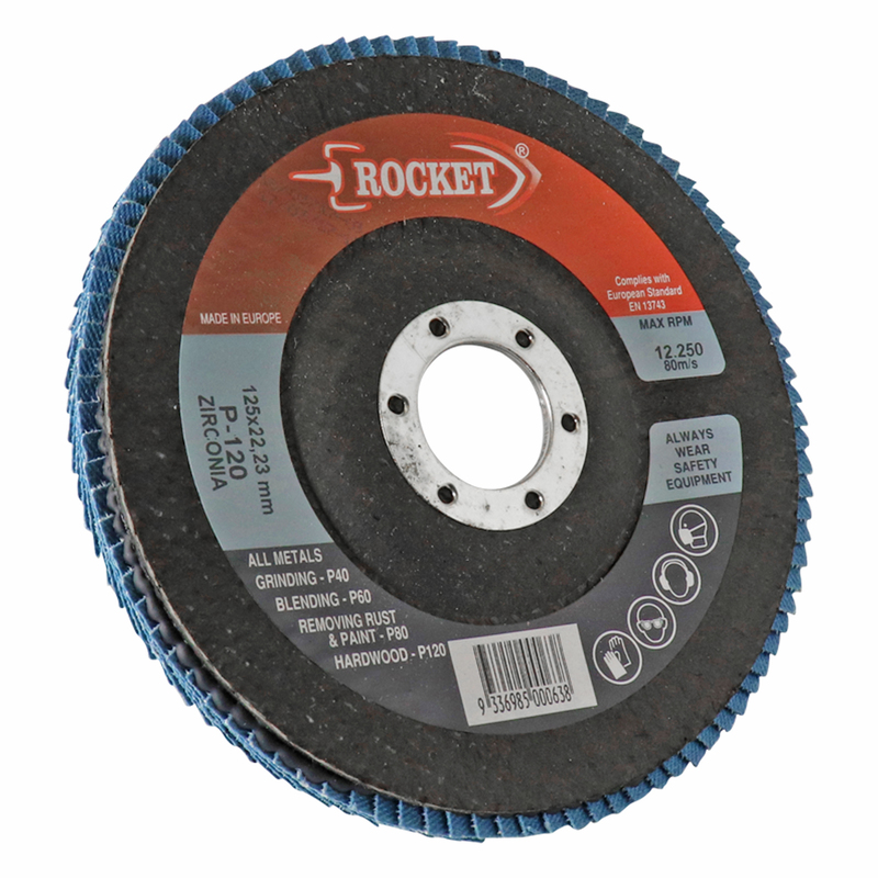 Rocket 125mm Flap Discs 120 Grit Suits Angle GrinderS