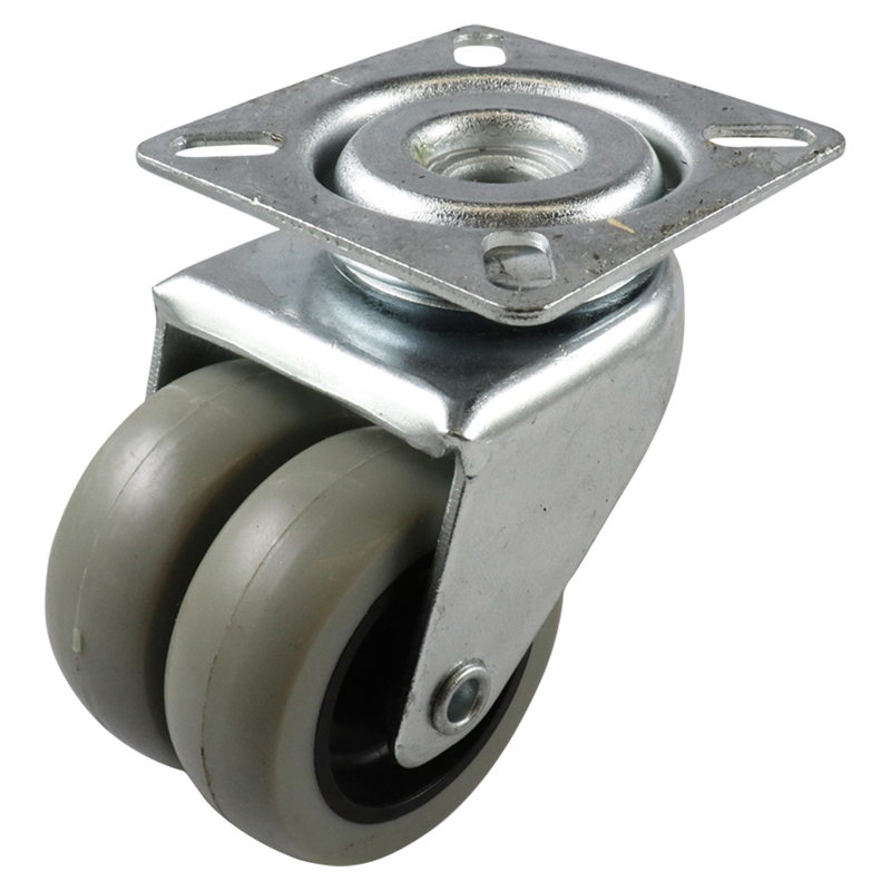 Easyroll 50mm Grey Rubber Swivel Plate Mount Castors G2 Series 70kg 1PC