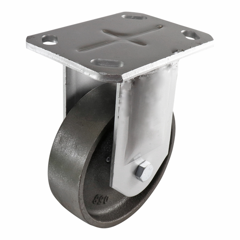 Easyroll 150mm Cast Iron Fixed Plate Mount Castors TH Series 910kg 1PC