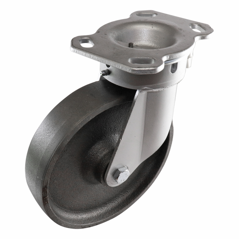 Easyroll 200mm Cast Iron Swivel Plate Mount Castors TH Series 1150kg 1PC
