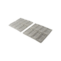 Surface Gard Rectangular Clear Adhesive Bumpers- H