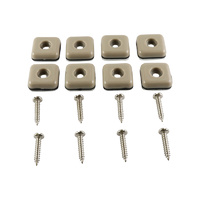 Surface Gard 25x25mm Grey Nail-On Square Slide & G