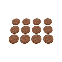 Feltgard 13mm Brown Adhesive Round Bumpers 12PCS