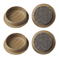 Surface Gard 44mm Brown Felt Based Round Castor Cu