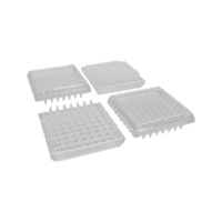 Surface Gard 44mm Clear Spiked Square Castor Cups