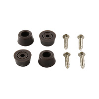 Surface Gard 13mm Brown Screw-In Round Bumpers 4PC