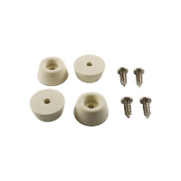Surface Gard 22mm White Screw-In Round Bumpers 4PC