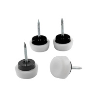 Surface Gard 16mm White Nail-On Round Cushioned Gl