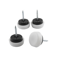 Surface Gard 19mm White Nail-On Round Cushioned Gl