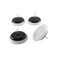 Surface Gard 36mm White Nail-On Round Cushioned Gl