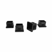 Surface Gard 22mm Black Internal Square Chair Tips