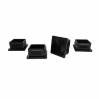 Surface Gard 32mm Black Internal Square Chair Tips