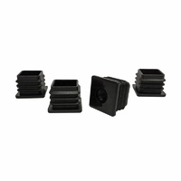 Surface Gard 25mm Black Internal Square Chair Tips
