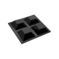 Feltgard 19x19mm Black Adhesive Square Bumpers 6PC