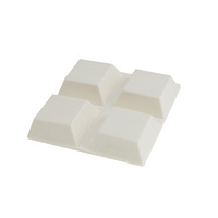 Feltgard 19x19mm White Adhesive Square Bumpers 6PC