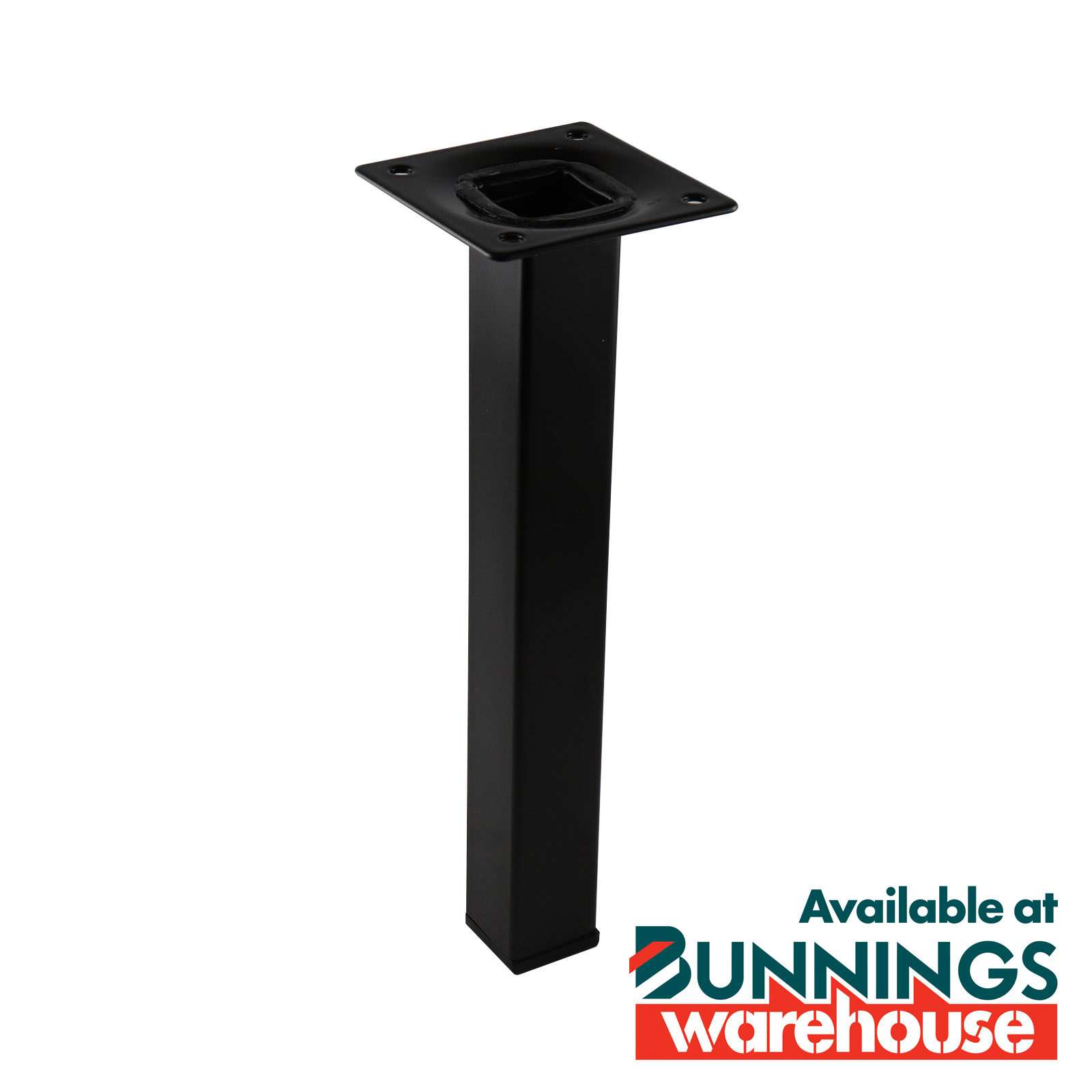 Adoored Black Square Tube 25x25x200mm Furniture Le