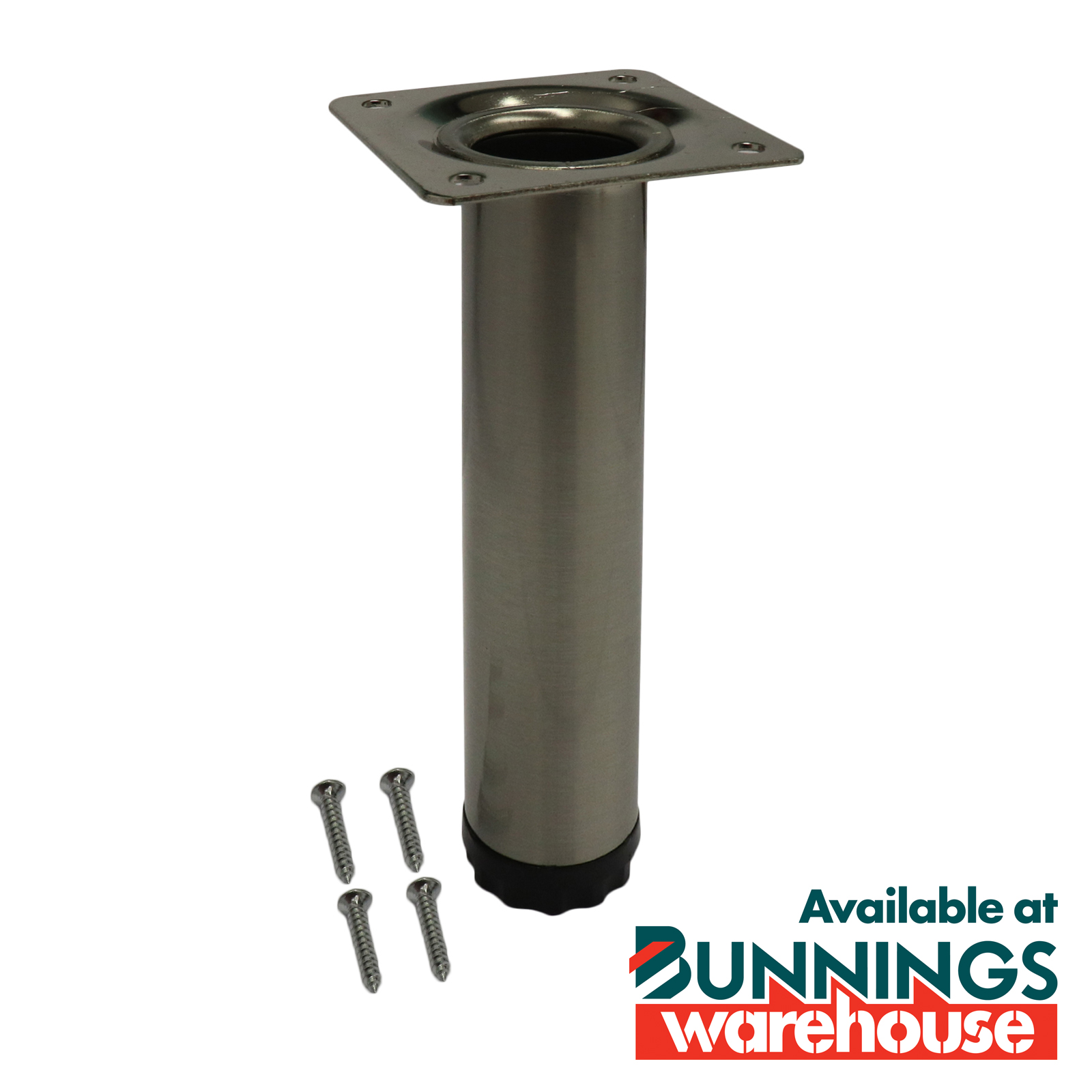 Adoored 30x150mm Round Brushed Nickel Table Leg