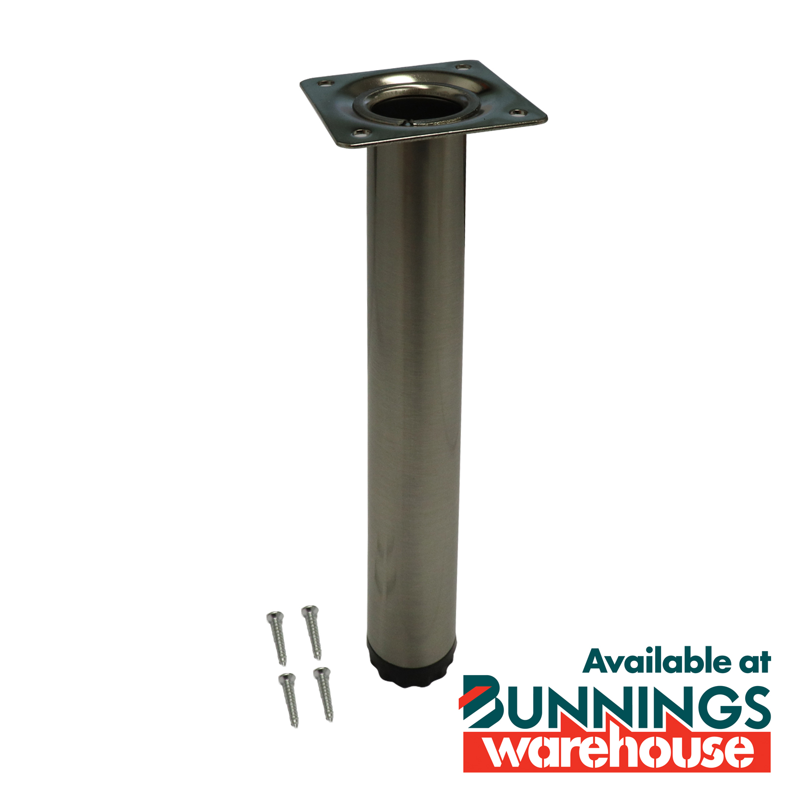 Adoored 30x230mm Round Brushed Nickel Table Leg