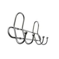 Adoored 4 Hook Rails - Satin chrome 1PC