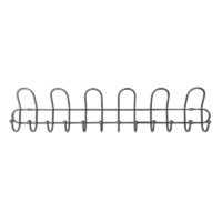Adoored 6 Hook Rails - Satin chrome 1PC