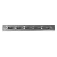 Adoored 6 Hook Rails - Satin chrome 1PC
