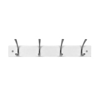 Adoored 4 Hook Rails - White 1PC
