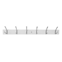 Adoored 6 Hook Rails - White 1PC