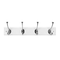 Adoored 4 Hook Rails - White 1PC
