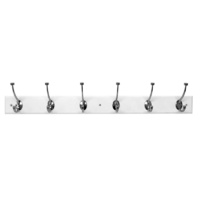 Adoored 6 Hook Rails - White 1PC