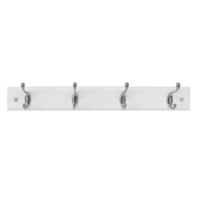 Adoored 4 Hook Rails - White 1PC