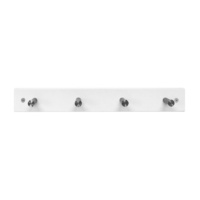 Adoored 4 Hook Rails - White 1PC