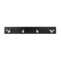 Adoored 4 Hook Rails - Black 1PC