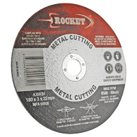 Rocket 180mm Cutting Discs - Steel Suits Angle Gri