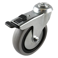 Easyroll 100mm Grey Rubber G1 Series Castors 55kg 1PC