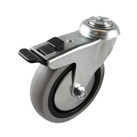 Easyroll 75mm Grey Rubber G1 Series Castors 55kg 1PC