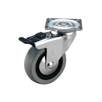 Easyroll 100mm Grey Rubber G1 Series Castors 55kg 1PC