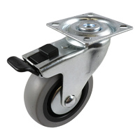 Easyroll 75mm Grey Rubber G1 Series Castors 55kg 1PC