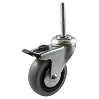 Easyroll 100mm Grey Rubber G1 Series Castors 55kg 1PC