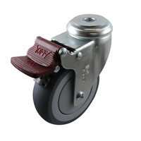 Easyroll 100mm Grey Rubber G6 Series Castors 120kg 1PC