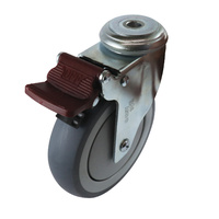 Easyroll 125mm Grey Rubber G6 Series Castors 130kg 1PC