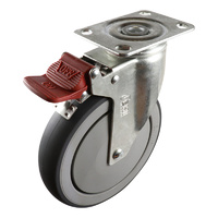 Easyroll 150mm Grey Rubber G6 Series Castors 130kg 1PC