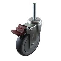 Easyroll 125mm Grey Rubber G6 Series Castors 130kg 1PC