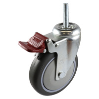 Easyroll 150mm Grey Rubber G6 Series Castors 130kg 1PC