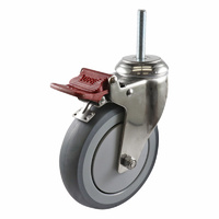 Easyroll 125mm Grey Rubber G7 Series Castors 100kg 1PC