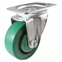 Easyroll 100mm Green Reflex Rubber I3 Series Castors 170kg 1PC