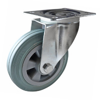 Easyroll 160mm Grey Rubber I4 Series Castors 160kg 1PC