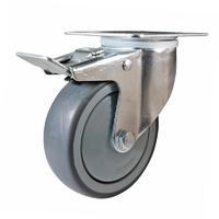 Easyroll 100mm Grey Rubber I4 Series Castors 100kg 1PC