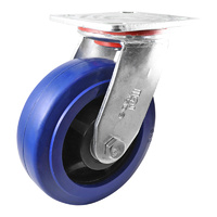 Easyroll 150mm Blue Elastic Rubber J2 Series Castors 300kg 1PC