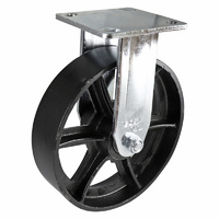 Easyroll 200mm Cast Iron J2 Series Castors 455kg 1PC