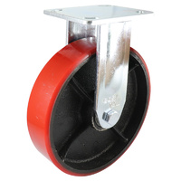 Easyroll 200mm Urethane on Cast Iron J2 Series Castors 455kg 1PC